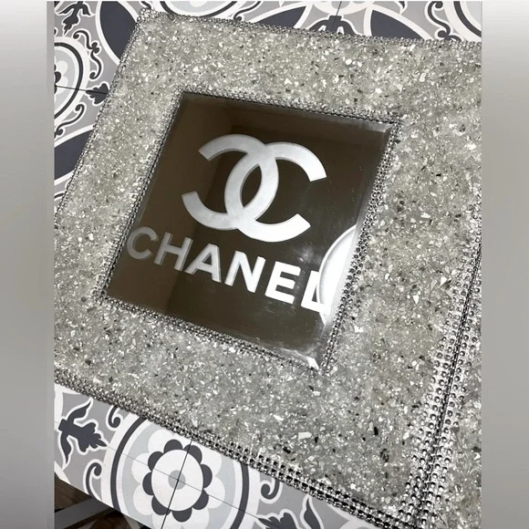 Luxury Designer Inspired Handmade
Hanging Mirror, Silver Glass, Wall Decor - Picture 9 of 11